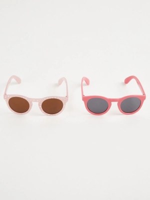 Pink Round Sunglasses 2 Pack Kids at ASDA