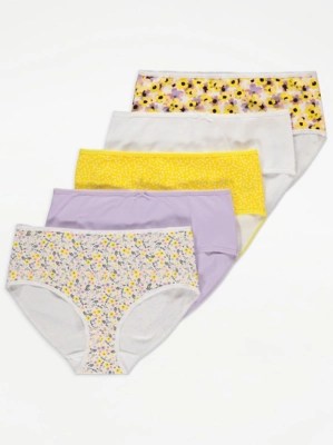 Floral Midi Knickers 5 Pack Sale & Offers at ASDA