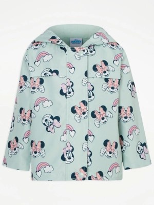 Disney Minnie Mouse Mint Green Shower Resistant Mac Kids at ASDA