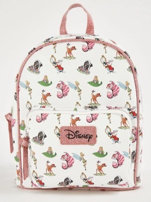 Disney Character Pink Glitter Rucksack Kids at ASDA