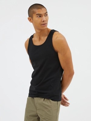 Black Plain Vest Men at ASDA