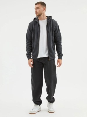 Charcoal Plain Joggers Men at ASDA