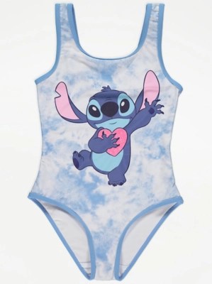 Disney Lilo & Stitch Character Print Swimsuit Kids at ASDA