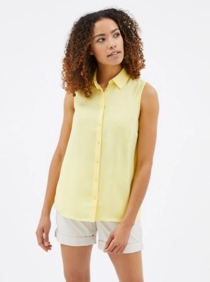 Yellow Sleeveless Shirt Women at ASDA