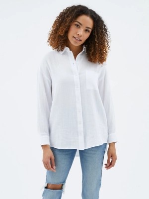 White Double Cloth Shirt Women at ASDA