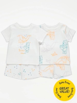 Disney 100 Born To Sparkle Short Pyjamas 2 Pack Baby at ASDA