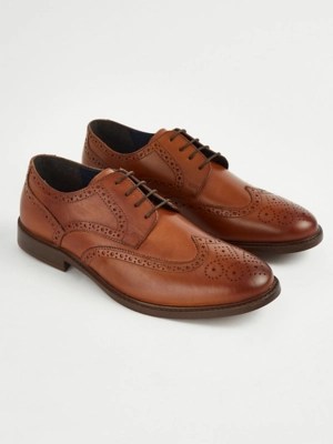 Brown Leather Brogues Men at ASDA