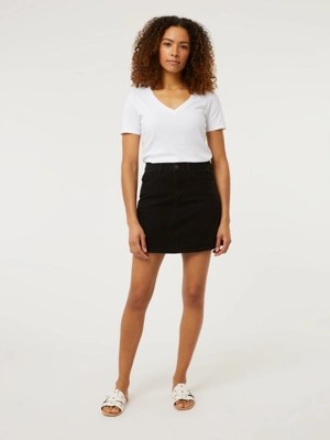 Black Basic Denim Skirt Women at ASDA