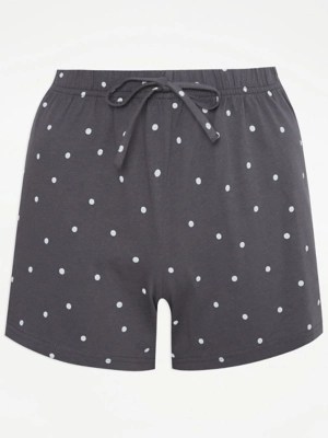 Grey Polka Dot Print Pyjama Shorts Sale & Offers at ASDA