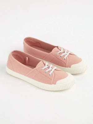 Light Pink Lace Up Ballet Pumps Women at ASDA