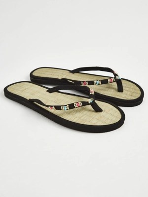 Beaded Flip Flop Sandals Women at ASDA