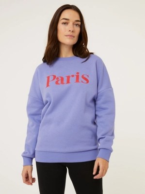 Blue Paris Sweatshirt Women at ASDA