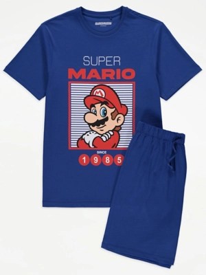 Super Mario Graphic Short Pyjamas Men at ASDA