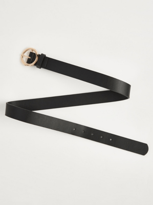 Black Gold Buckle Belt Women at ASDA