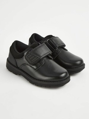 Black Leather School Shoes School at ASDA