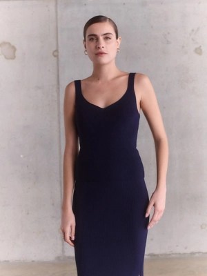 EXCLUSIVE Navy Ribbed Knit Cami Women at ASDA