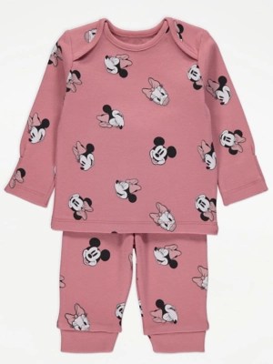 Disney Minnie Mouse Pink Pyjamas Baby at ASDA