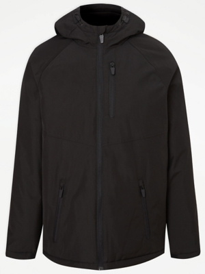 Black Hooded Sports Jacket Kids at ASDA