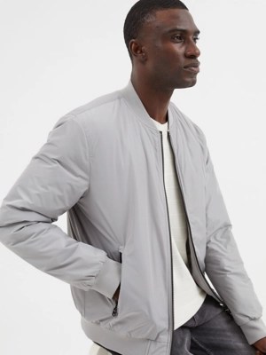 Grey Lightweight Bomber Jacket Men at ASDA