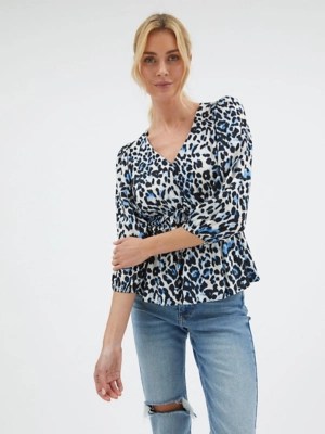 Leopard Print Drawstring Waist Blouse Women at ASDA
