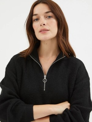 Black Zip Up Knitted Dress Women at ASDA
