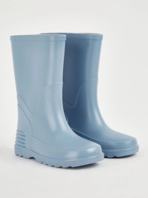 Blue Matte Wellington Boots Kids at ASDA