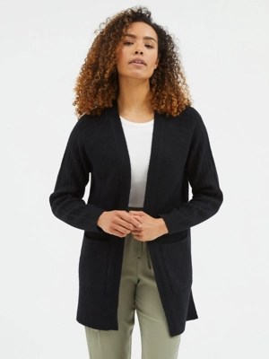Black Knitted Midi Cardigan Women at ASDA