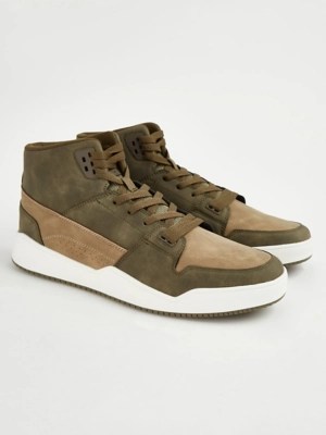 Khaki High Top Trainers Men at ASDA