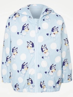 Bluey Light Blue Lightweight Shower Resistant Mac Kids at ASDA