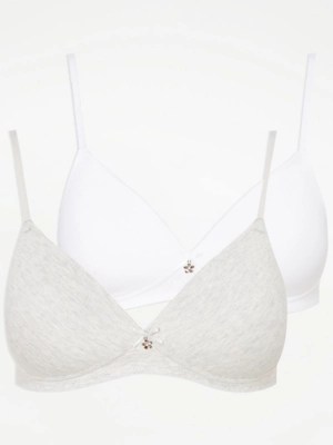 Non Wired First Bras 2 Pack Lingerie at ASDA