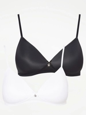 Non Wired First Bras 2 Pack Lingerie at ASDA