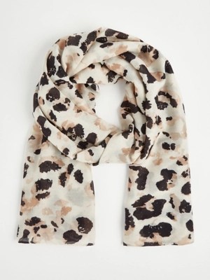 Leopard Shimmer Lightweight Scarf Women at ASDA