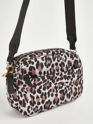 Neutral Leopard Cross Body Bag Women at ASDA