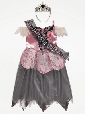 Halloween Prom Queen Fancy Dress Costume Kids at ASDA
