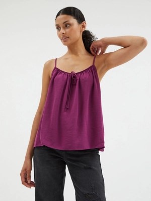 Purple Tie Up Strappy Cami Top Women at ASDA