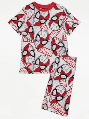 Marvel SpiderMan Character Short Pyjamas Kids at ASDA