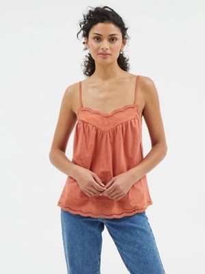 Rust Crochet Trim Cami Top Women at ASDA