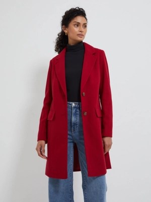 Red Longline Formal Coat Women at ASDA