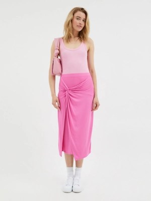 Pink Knot Front Midi Skirt Women at ASDA