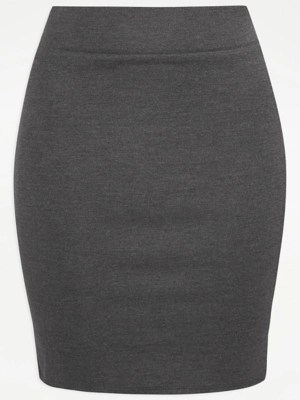 Senior Girls Grey School Tube Skirt School at ASDA