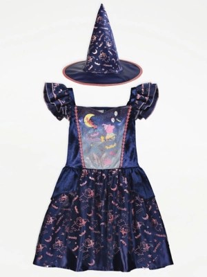 Peppa Pig Witch Hat Halloween Fancy Dress Costume Kids at ASDA