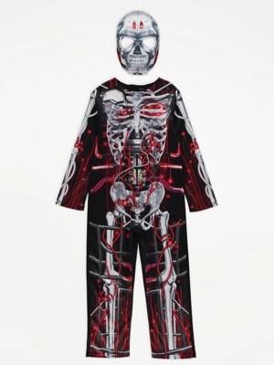 Robot Skeleton Halloween Fancy Dress Costume Kids at ASDA