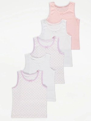 Unicorn Rainbow Vests 5 Pack Kids at ASDA