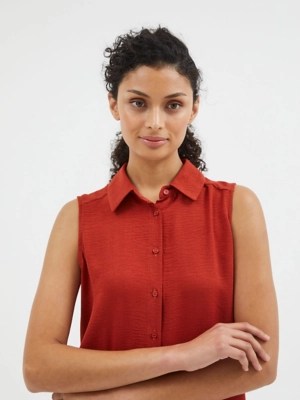 Rust Sleeveless Longline Shirt Women at ASDA