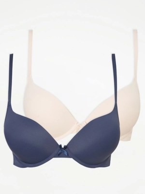 2 Sizes Bigger Bras 2 Pack Lingerie at ASDA