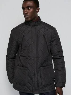 Black Quilted Lightweight Jacket Men at ASDA