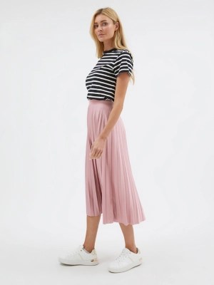 Pink Pleated Midi Skirt Women at ASDA