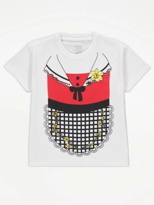 Welsh Traditional Costume White TShirt Kids at ASDA