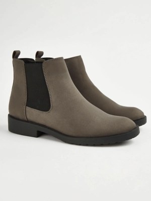 Grey Suede Chelsea Boots Women at ASDA