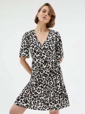 Animal Print Wrap Mini Dress Women at ASDA